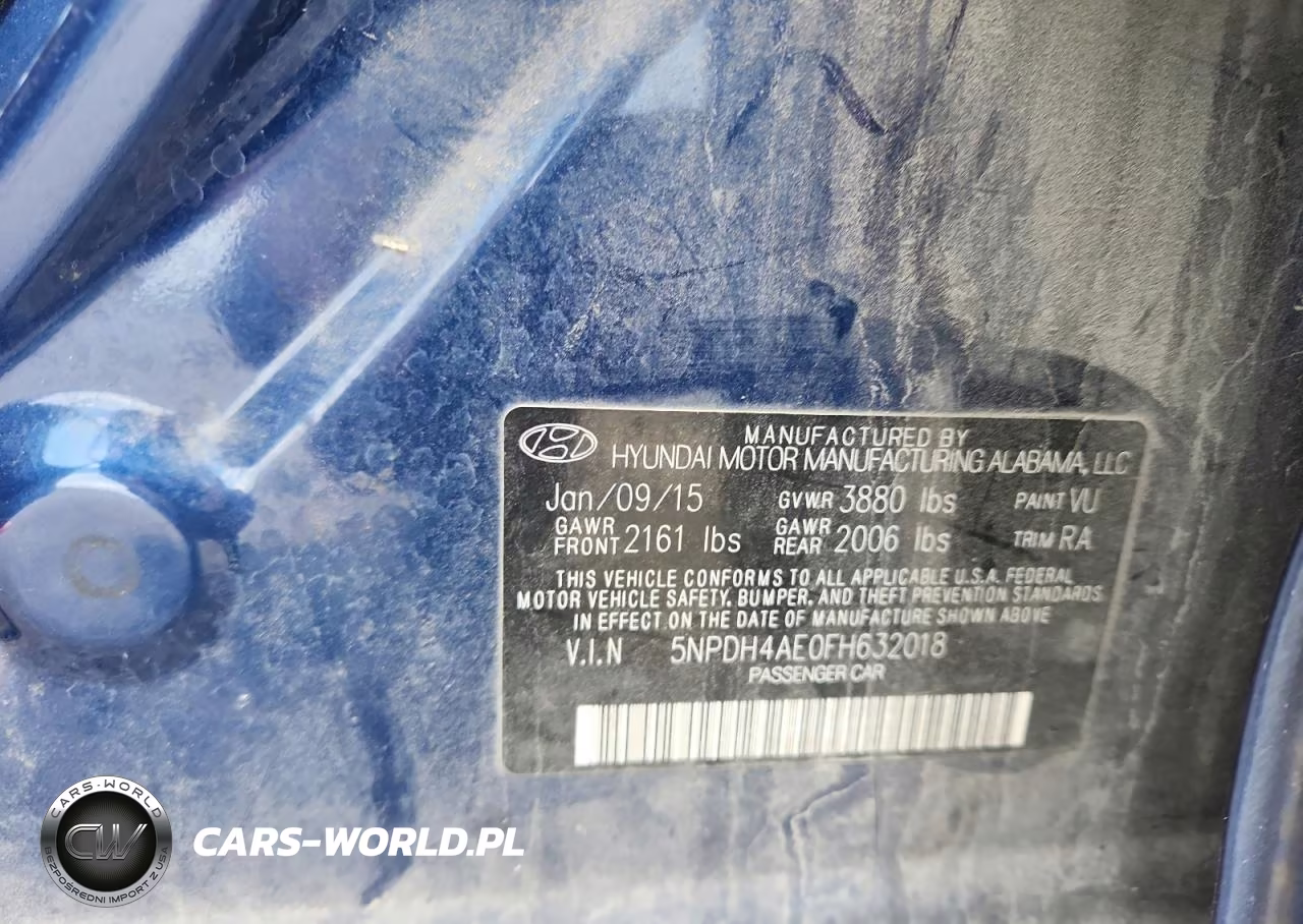 2015 Hyundai Elantra Se VIN:5NPDH4AE0FH632018 - 12