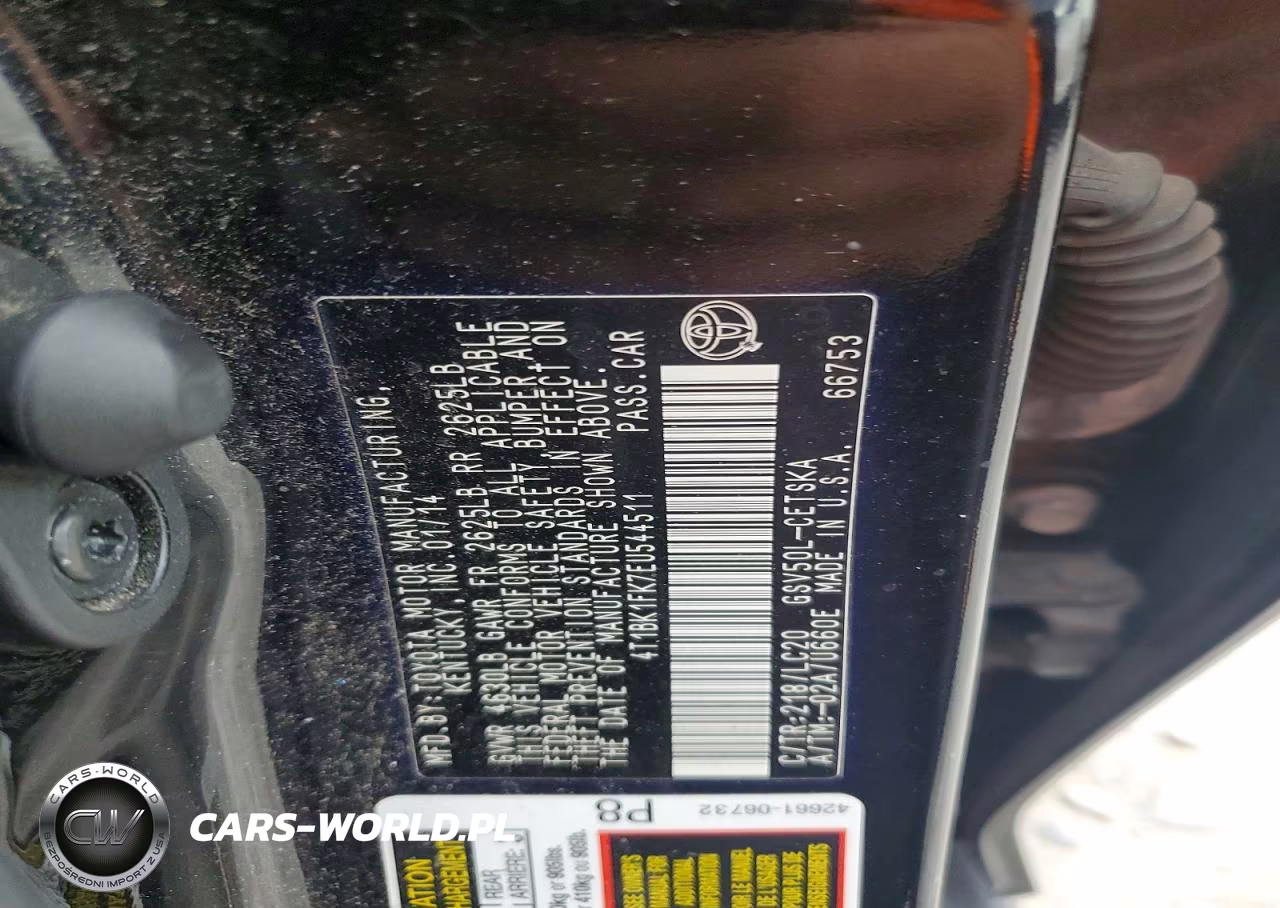 2014 Toyota Camry Se V6 VIN:4T1BK1FK7EU544511 - 12