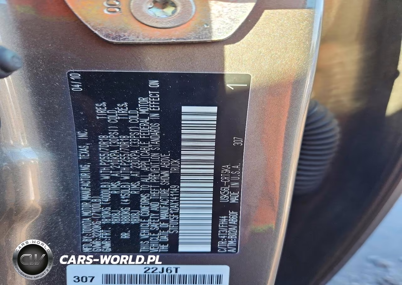 2010 Toyota Tundra Double Cab Sr5 VIN:5TFUY5F12AX141149 - 13