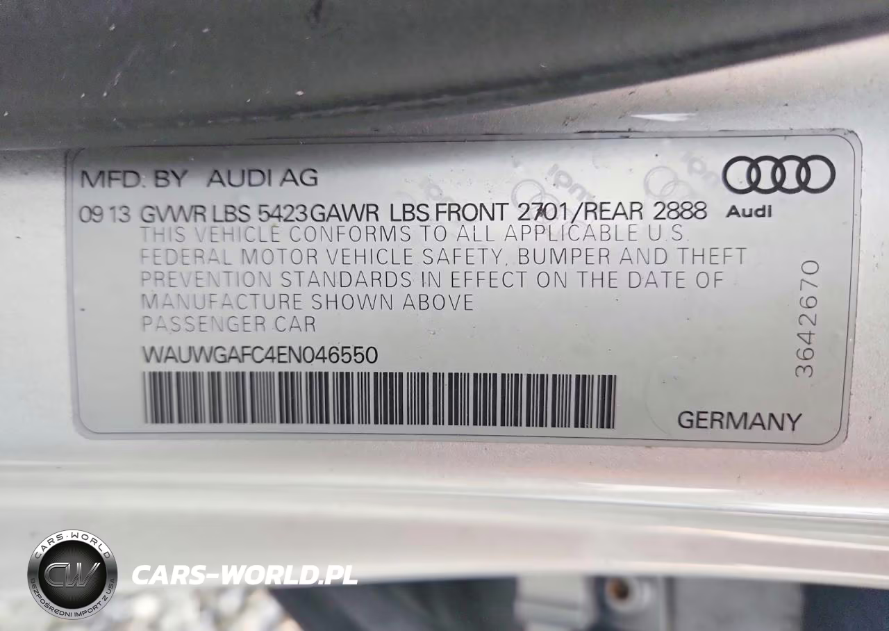 2014 Audi A7 Premium Plus VIN:WAUWGAFC4EN046550 - 12