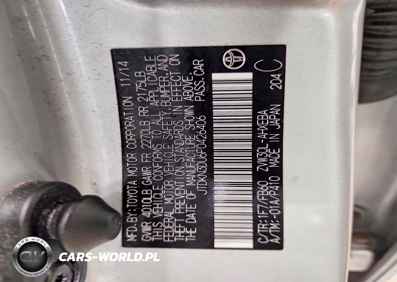 2015 Toyota Prius Two VIN:JTDKN3DU6F0426406 - 12