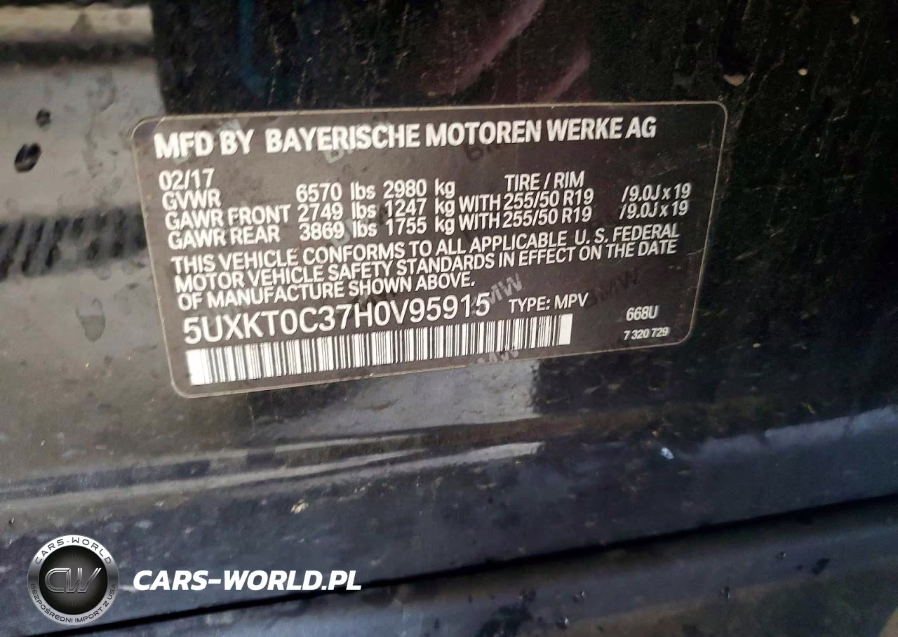 2017 BMW X5 Xdr40E VIN:5UXKT0C37H0V95915 - 14