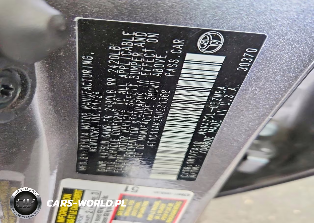 2024 Toyota Camry Le VIN:4T1C11AK2RU231368 - 12