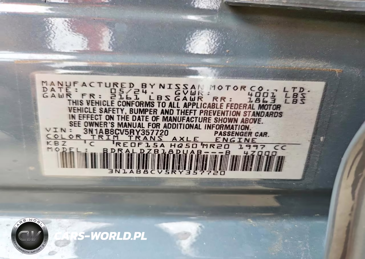 2024 Nissan Sentra Sv VIN:3N1AB8CV5RY357720 - 12