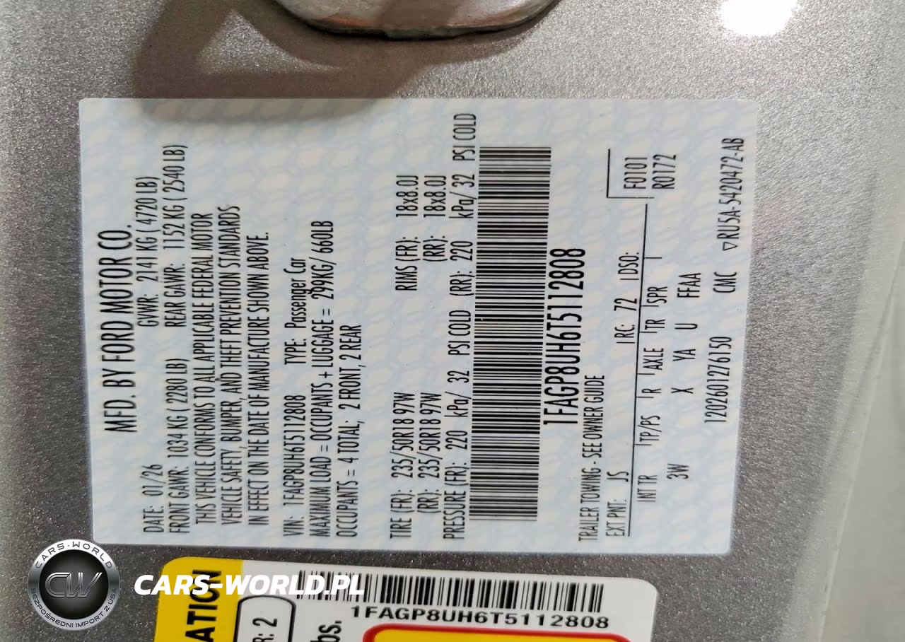 2026 Ford Mustang VIN:1FAGP8UH6T5112808 - 12