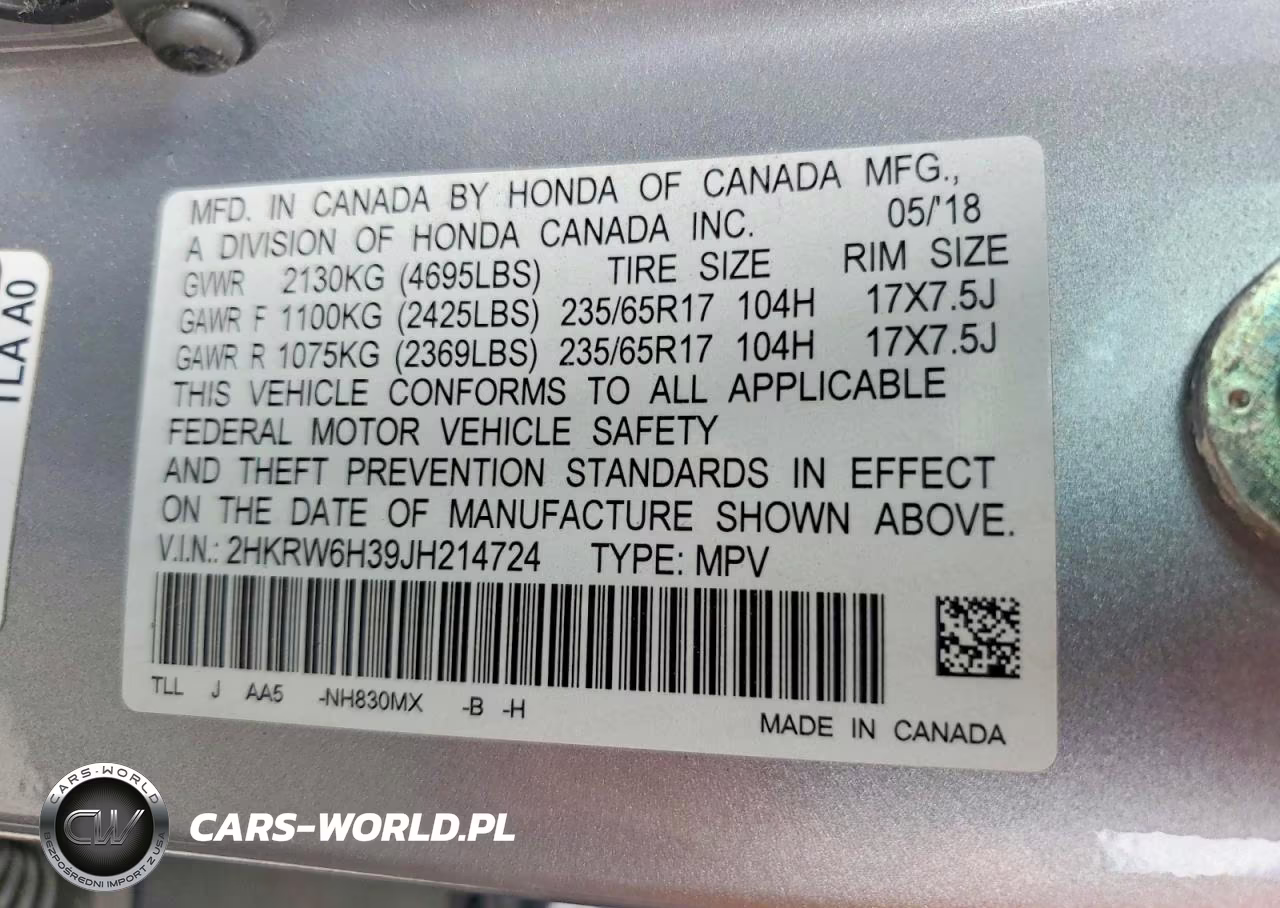 2018 Honda Cr-V Lx VIN:2HKRW6H39JH214724 - 13