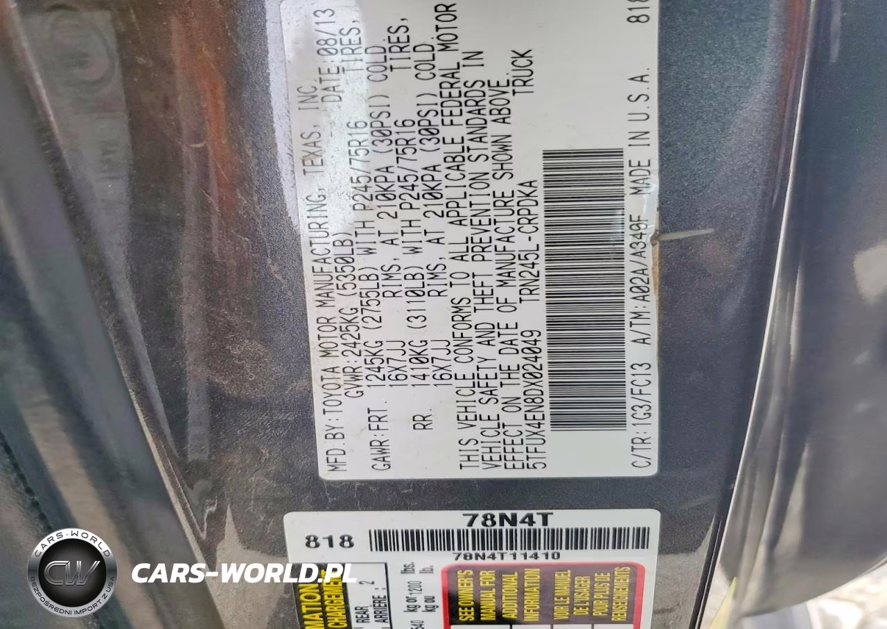 2013 Toyota Tacoma Access Cab VIN:5TFUX4EN8DX024049 - 12