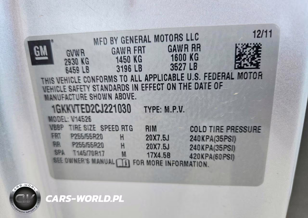 2012 GMC Acadia Denali VIN:1GKKVTED2CJ221030 - 13
