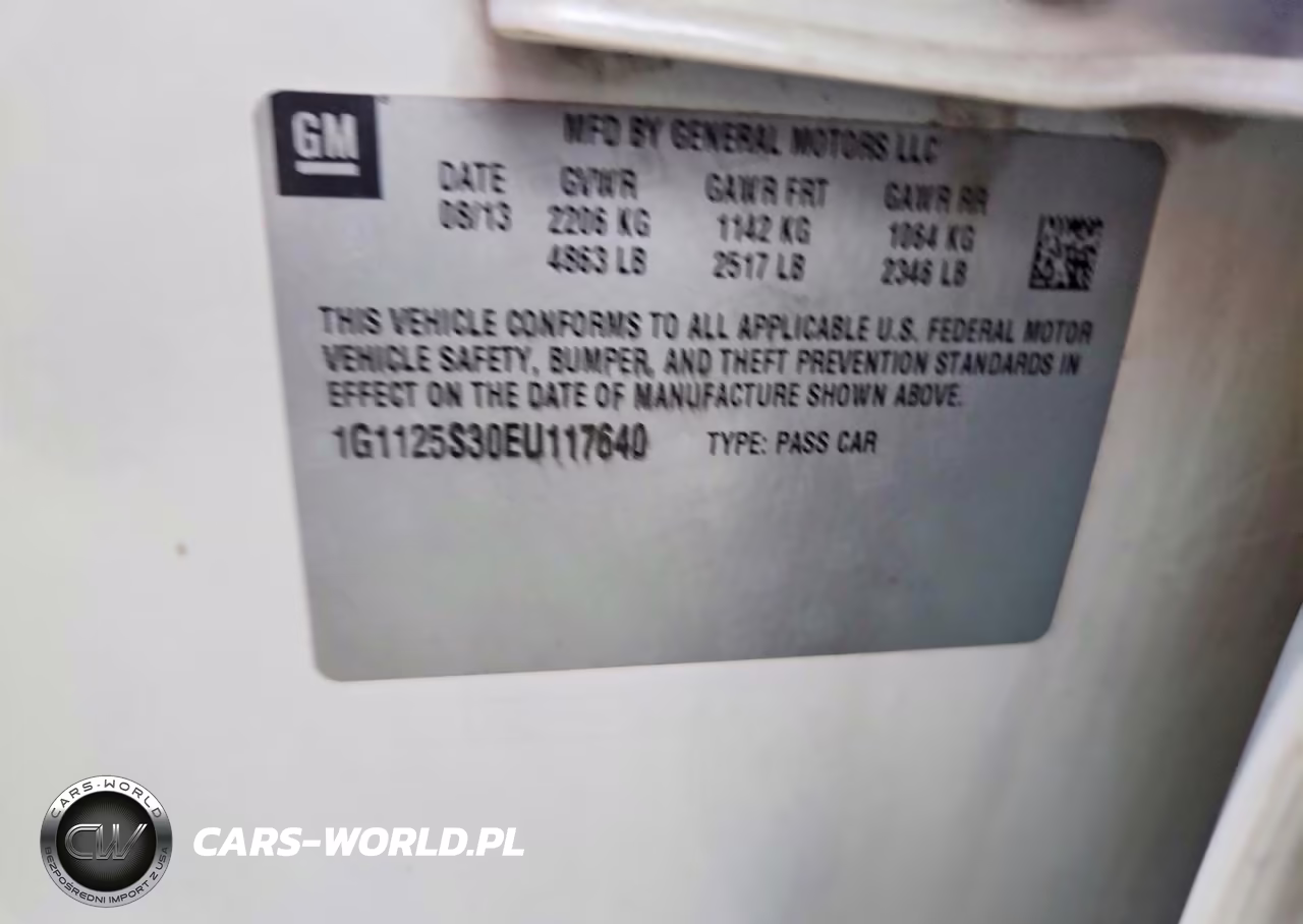 2014 Chevrolet Impala Lt VIN:1G1125S30EU117640 - 12