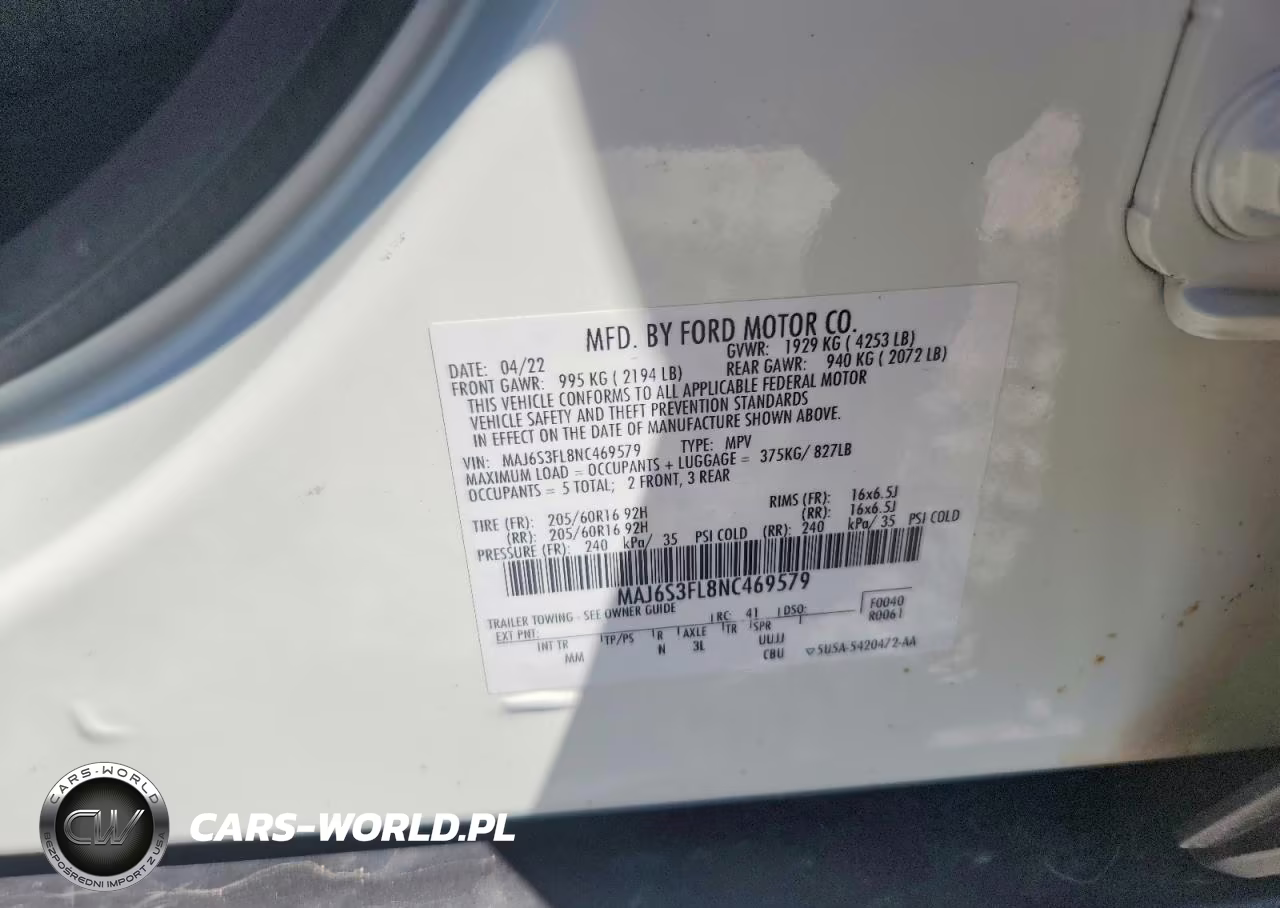 2022 Ford Ecosport S VIN:MAJ6S3FL8NC469579 - 13