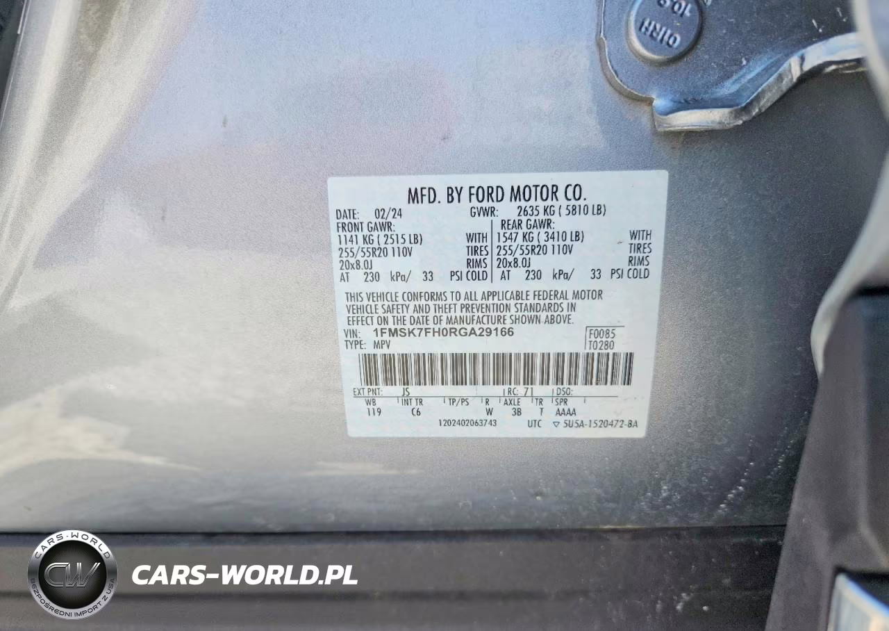 2024 Ford Explorer Limited VIN:1FMSK7FH0RGA29166 - 13