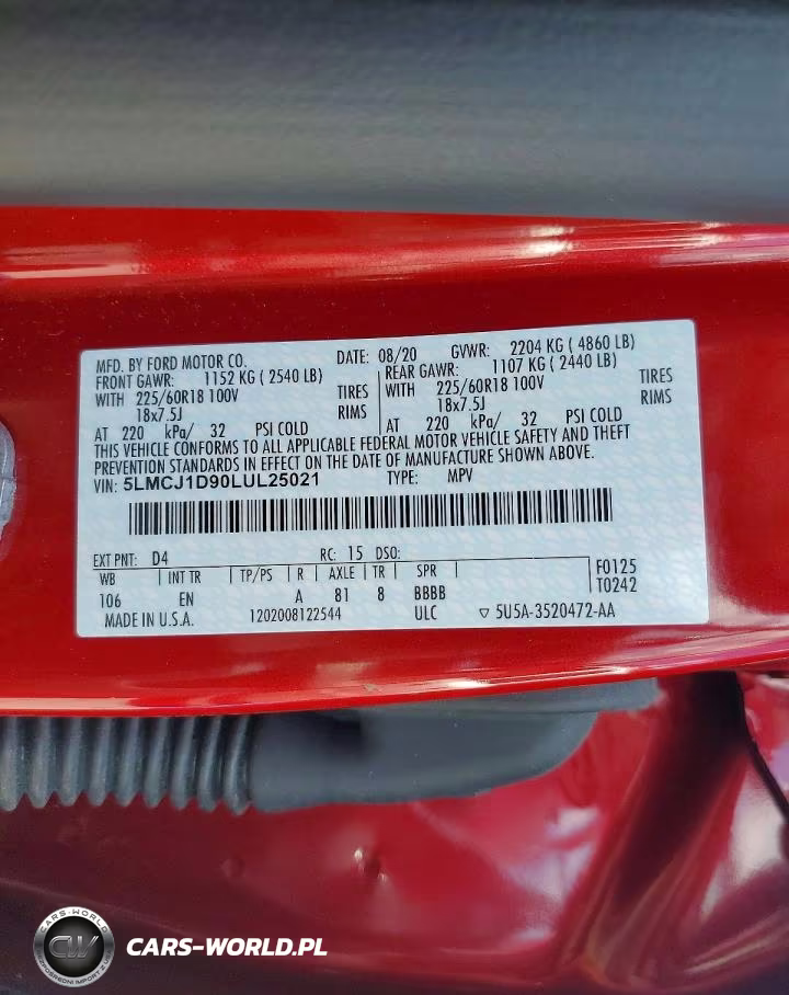 2020 Lincoln Corsair VIN:5LMCJ1D90LUL25021 - 13