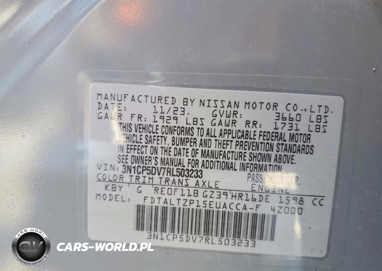 2024 Nissan Kicks Sr VIN:3N1CP5DV7RL503233 - 13