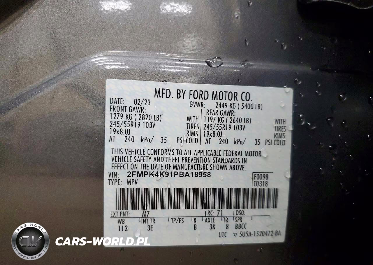 2023 Ford Edge Titanium VIN:2FMPK4K91PBA18958 - 14