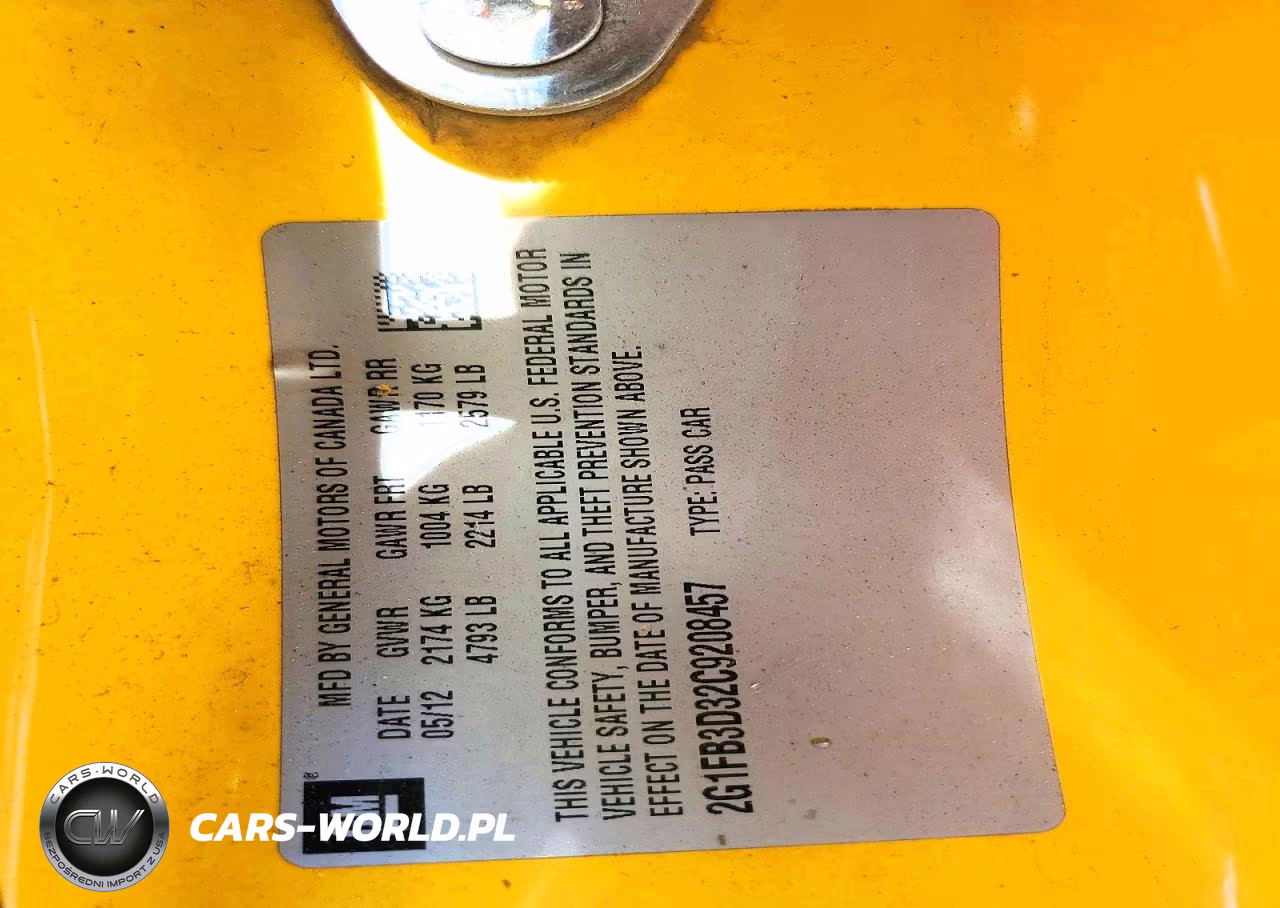 2012 Chevrolet Camaro Lt VIN:2G1FB3D32C9208457 - 12
