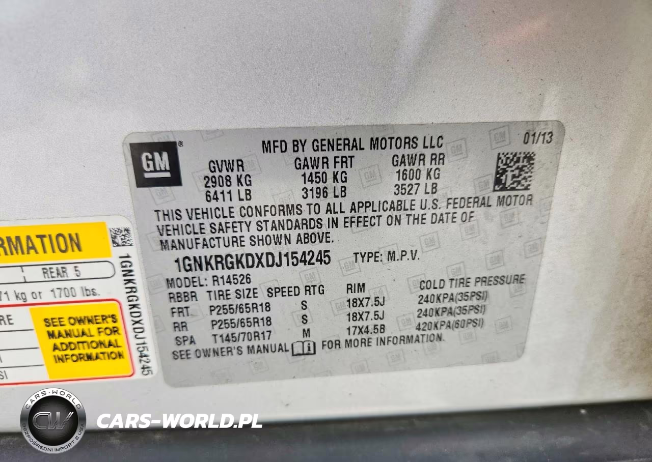 2013 Chevrolet Traverse Lt VIN:1GNKRGKDXDJ154245 - 13