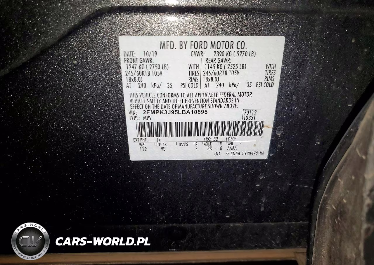 2020 Ford Edge Sel VIN:2FMPK3J95LBA10898 - 14