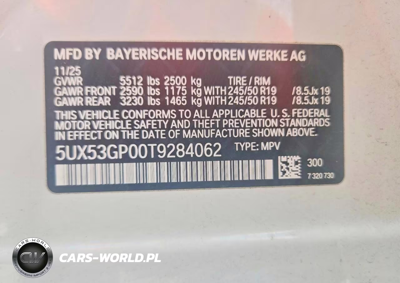 2026 BMW X3 30 xDrive VIN:5UX53GP00T9284062 - 12