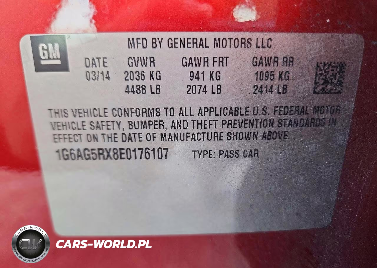 2014 Cadillac Ats VIN:1G6AG5RX8E0176107 - 12