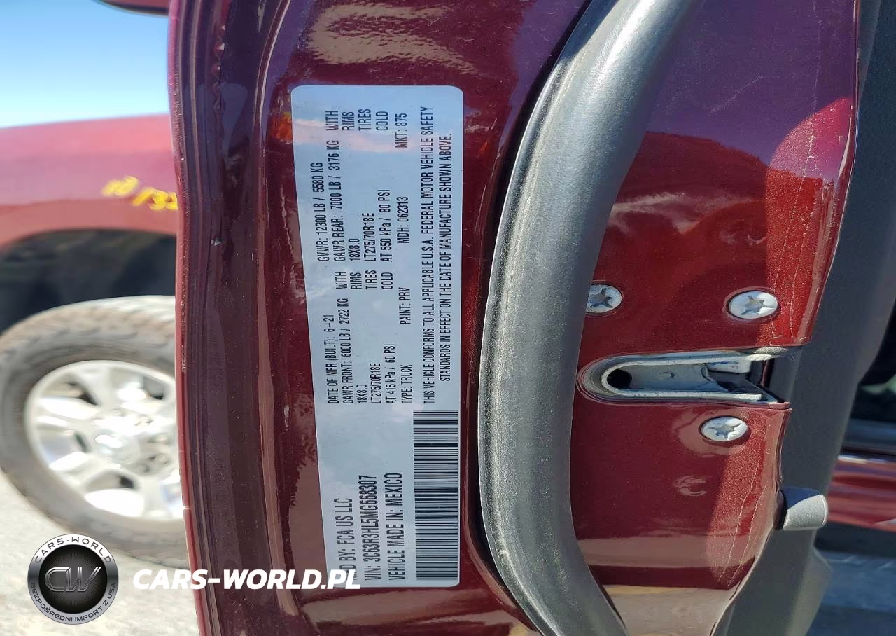 2021 Ram 3500 Big Horn VIN:3C63R3HL5MG668307 - 12
