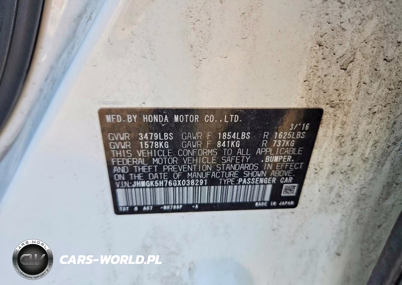 2016 Honda Fit Ex VIN:JHMGK5H76GX038291 - 12
