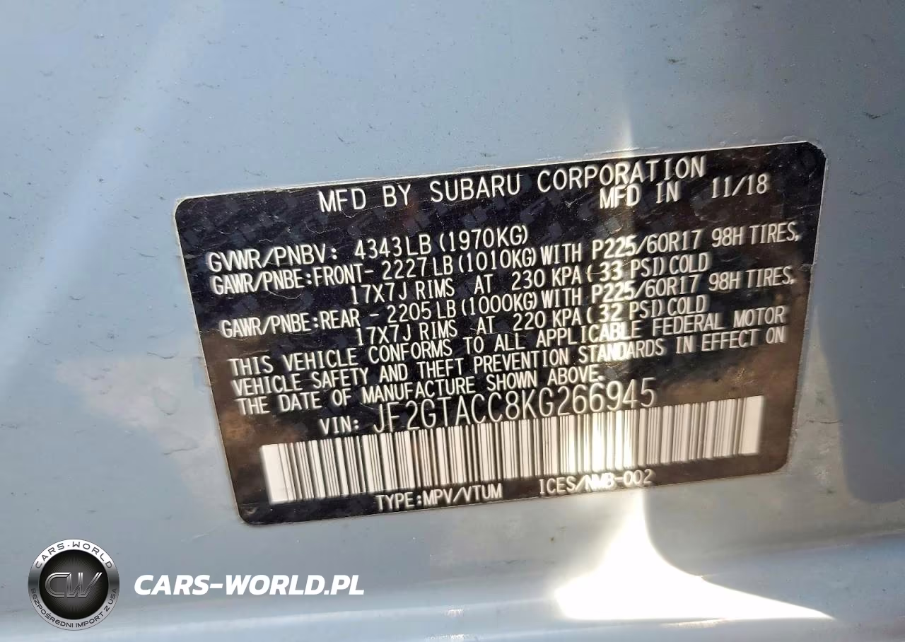 2019 Subaru Crosstrek Premium VIN:JF2GTACC8KG266945 - 13