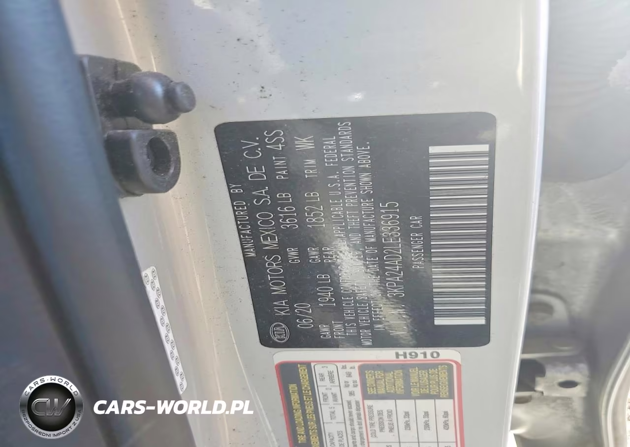 2020 Kia Rio Lx VIN:3KPA24AD2LE336915 - 12