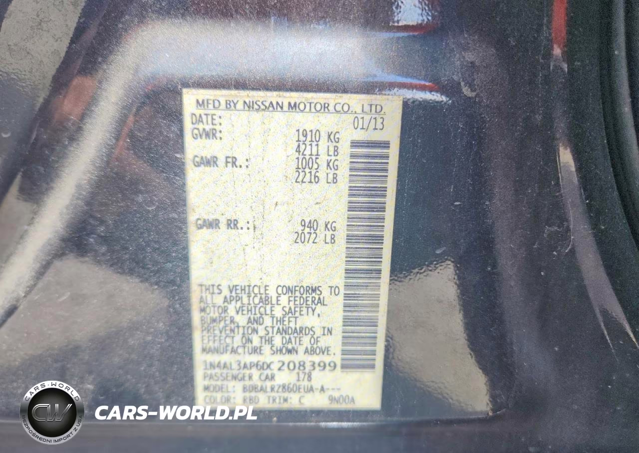 2013 Nissan Altima 2.5 VIN:1N4AL3AP6DC208399 - 13