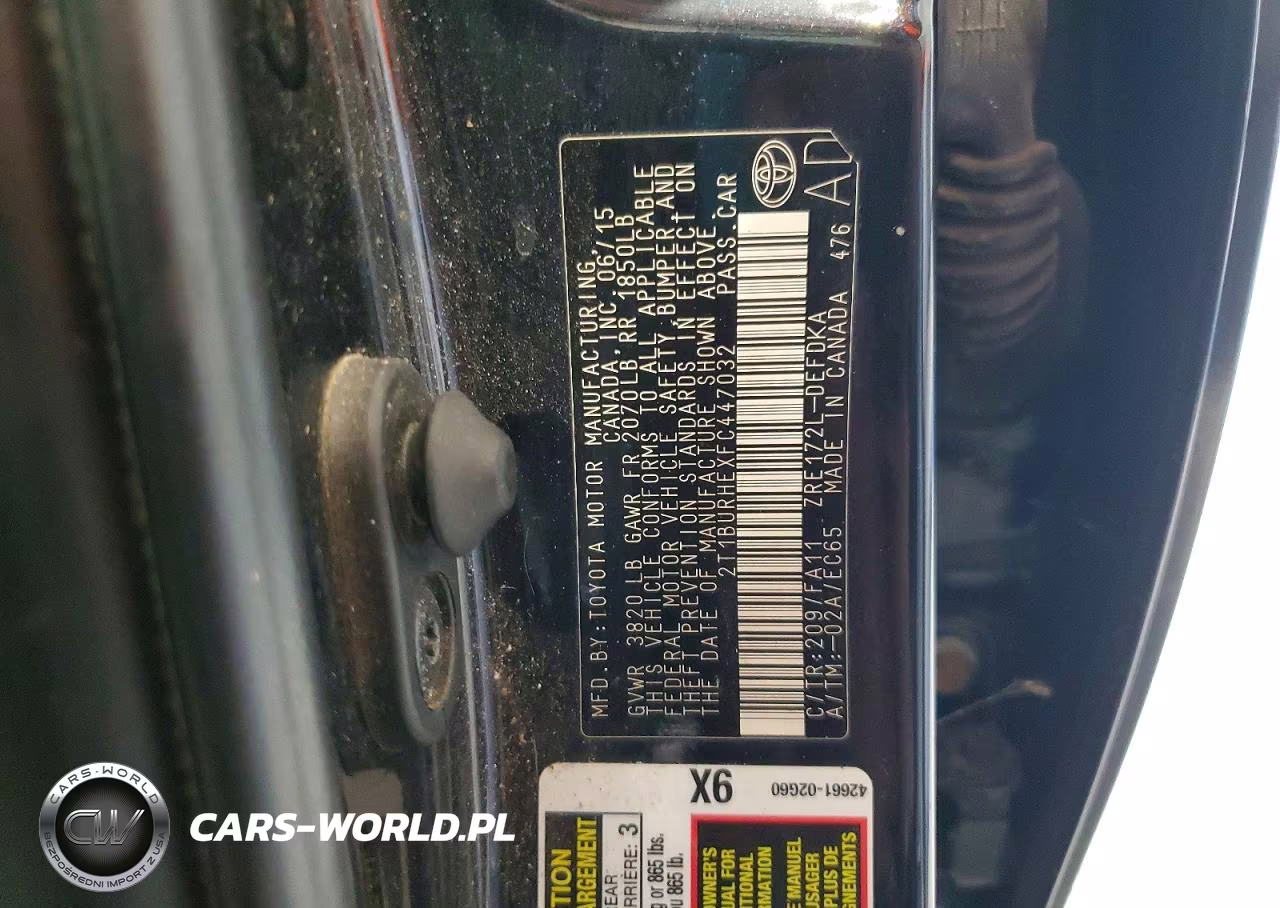 2015 Toyota Corolla L VIN:2T1BURHEXFC447032 - 13