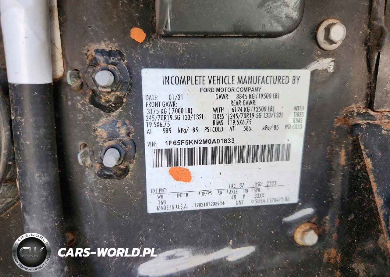 2021 Ford F59 Delivery Truck VIN:1F65F5KN2M0A01833 - 12