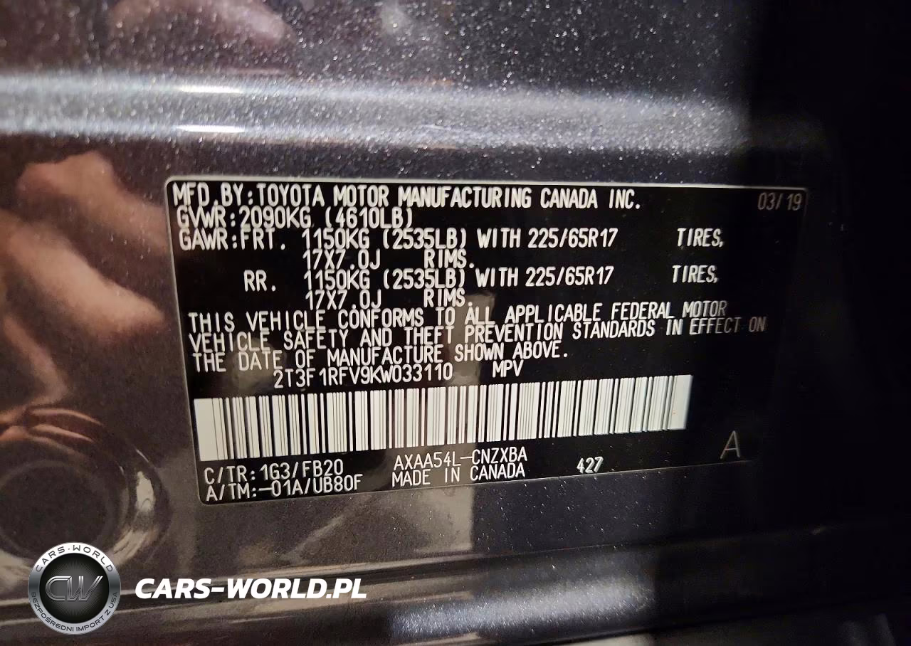 2019 Toyota Rav4 Le VIN:2T3F1RFV9KW033110 - 14