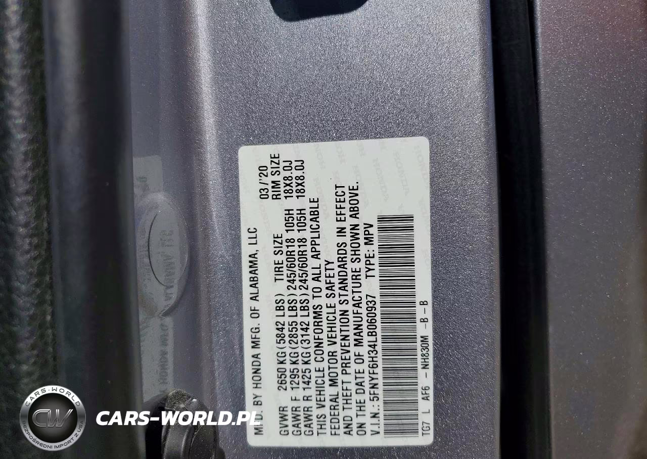 2020 Honda Pilot Ex VIN:5FNYF6H34LB060937 - 13
