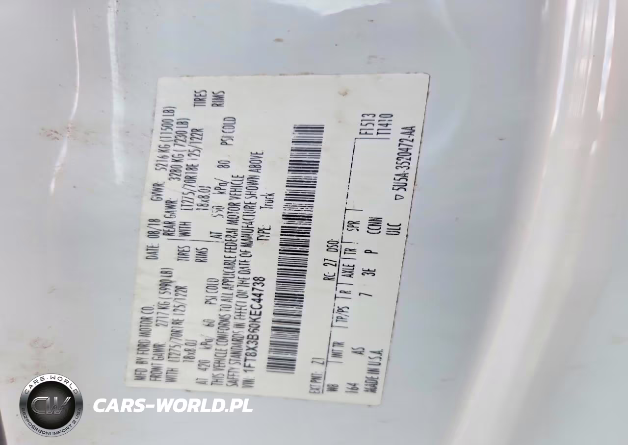 2019 Ford F350 Super Duty VIN:1FT8X3B60KEC44738 - 12