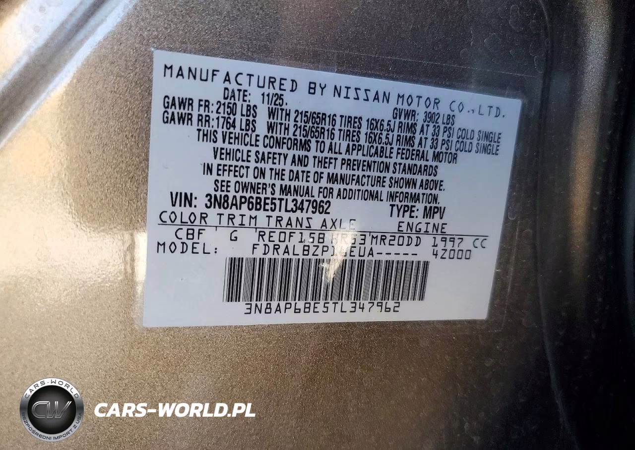 2026 Nissan Kicks S VIN:3N8AP6BE5TL347962 - 13