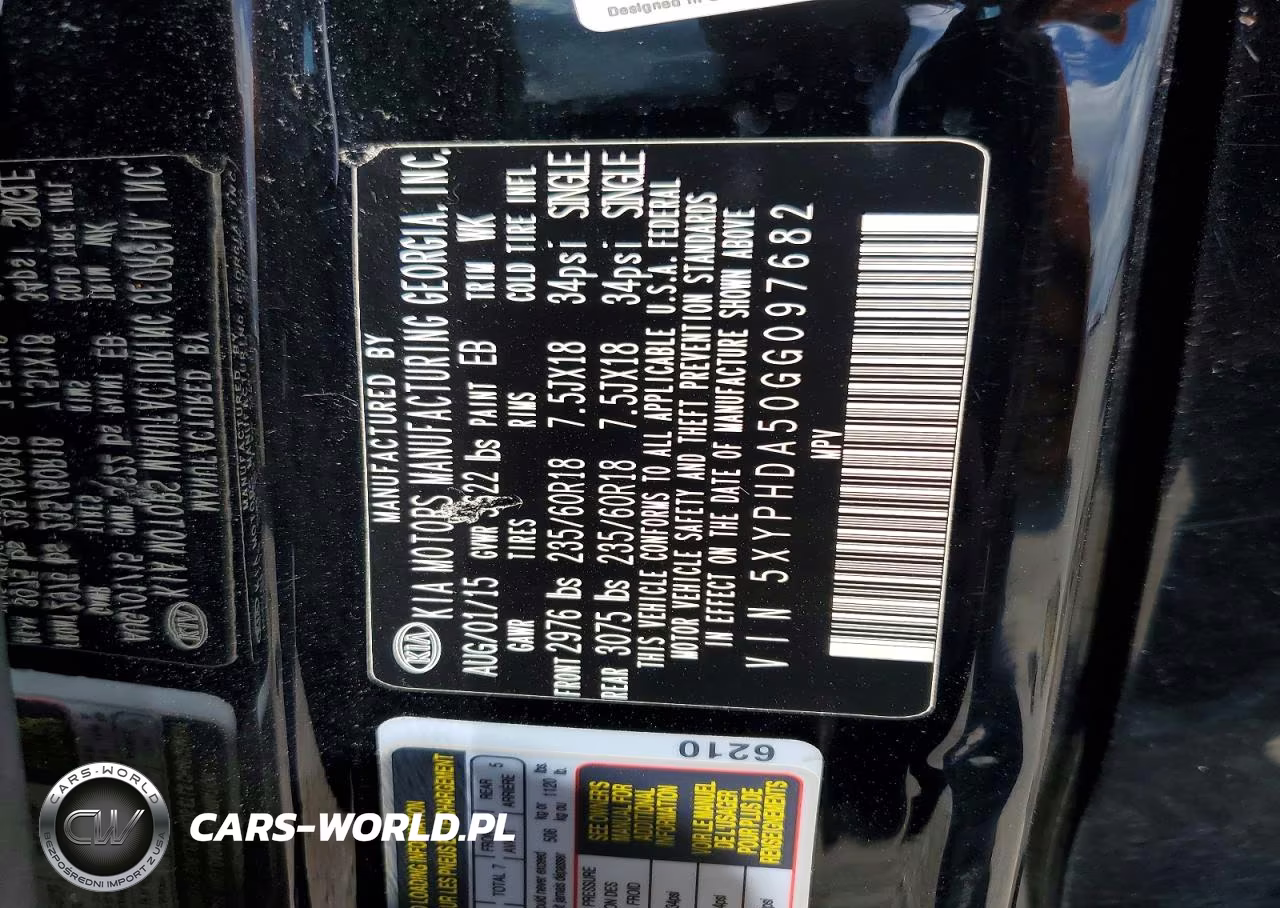 2016 Kia Sorento Ex VIN:5XYPHDA50GG097682 - 13
