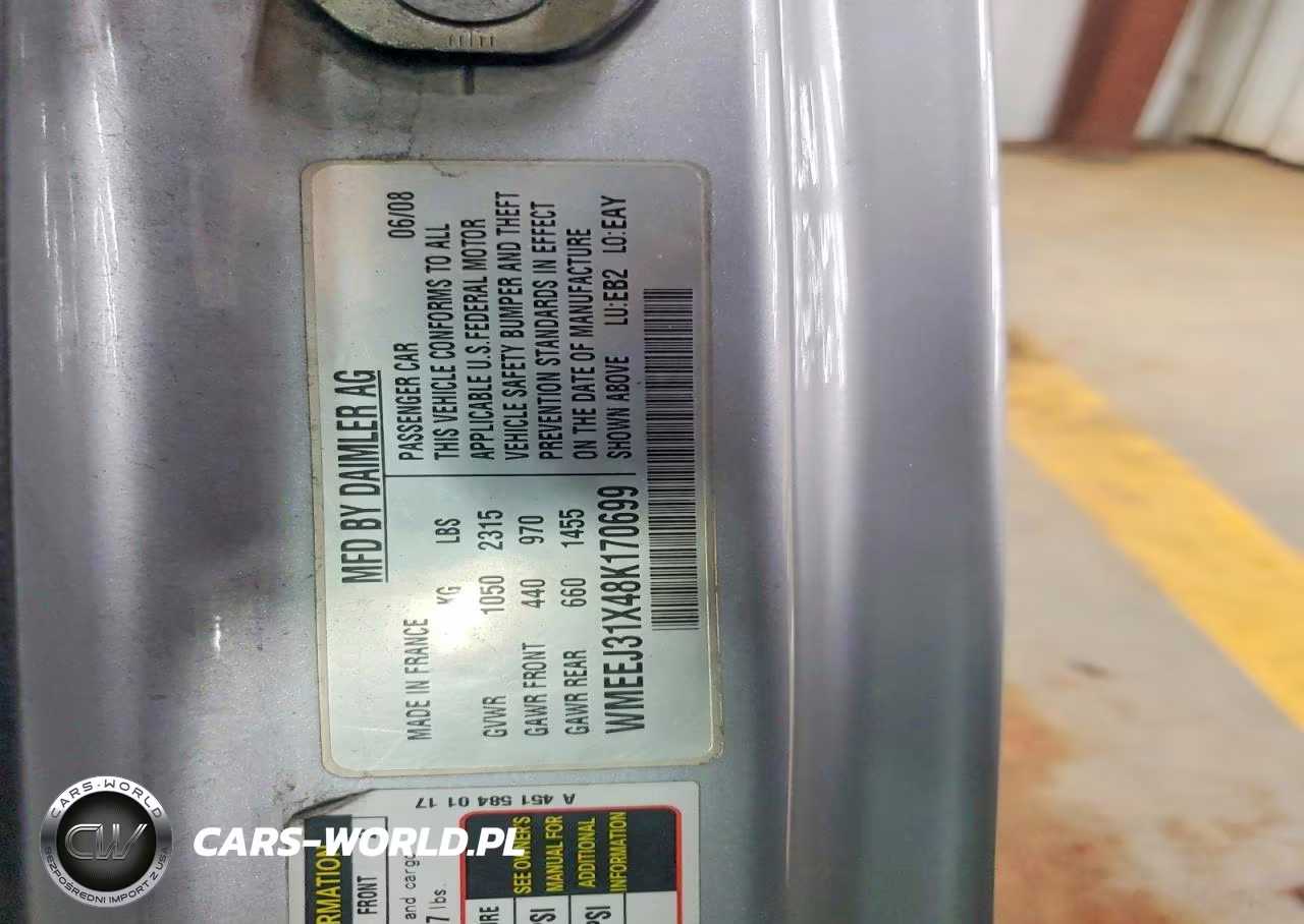 2008 Smart Fortwo Pure VIN:WMEEJ31X48K170699 - 12