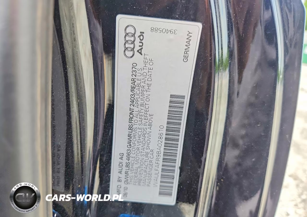 2011 Audi A5 Premium Plus VIN:WAULFAFR9BA028610 - 12