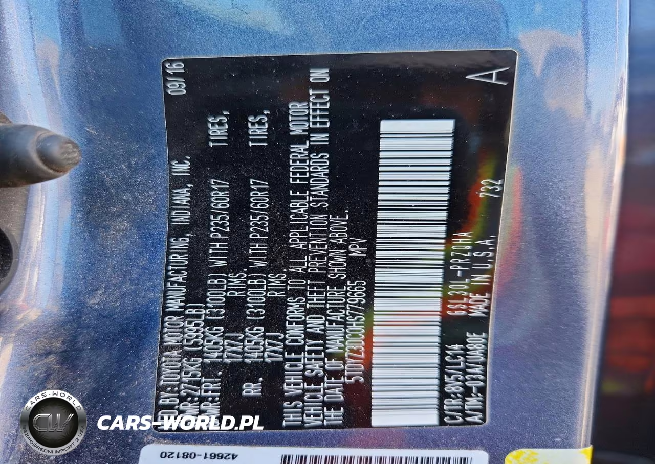 2017 Toyota Sienna Xle 8-Passenger VIN:5TDYZ3DC0HS779665 - 14