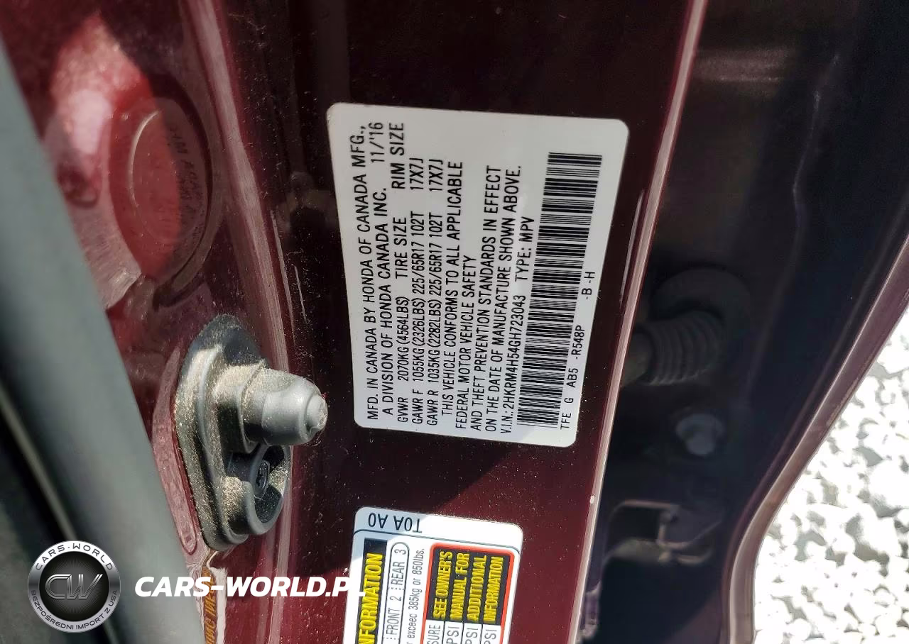 2016 Honda Cr-V Ex VIN:2HKRM4H54GH723043 - 13