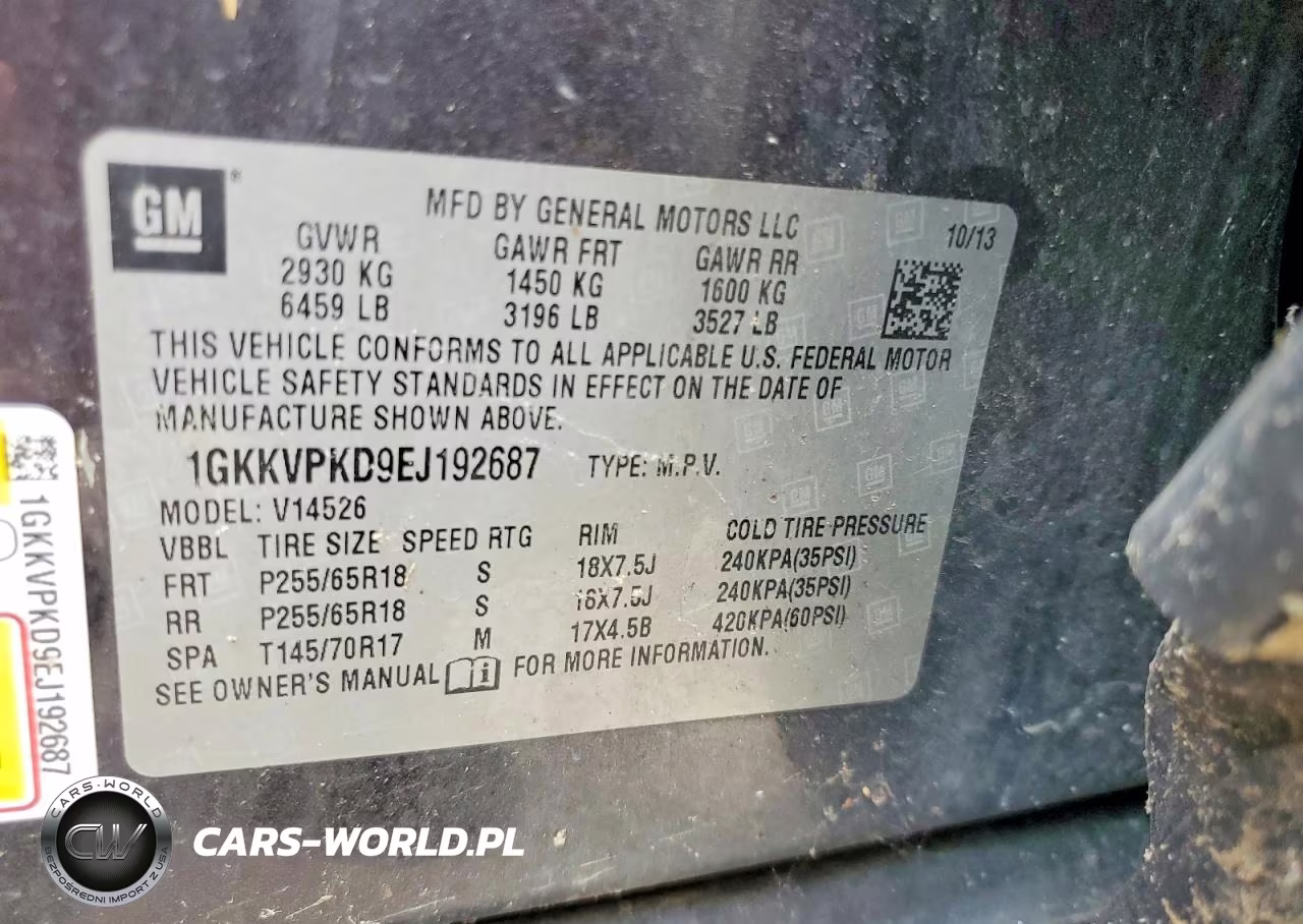 2014 GMC Acadia Sle VIN:1GKKVPKD9EJ192687 - 13