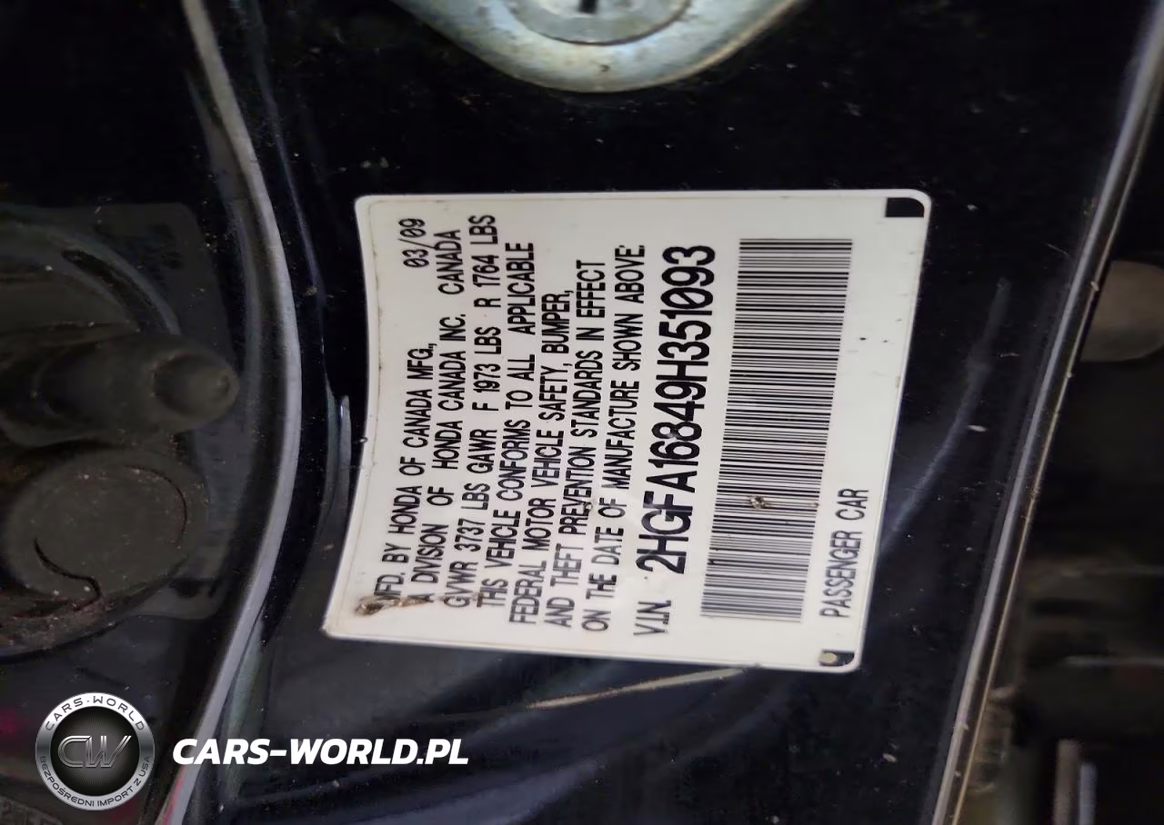 2009 Honda Civic Ex VIN:2HGFA16849H351093 - 12