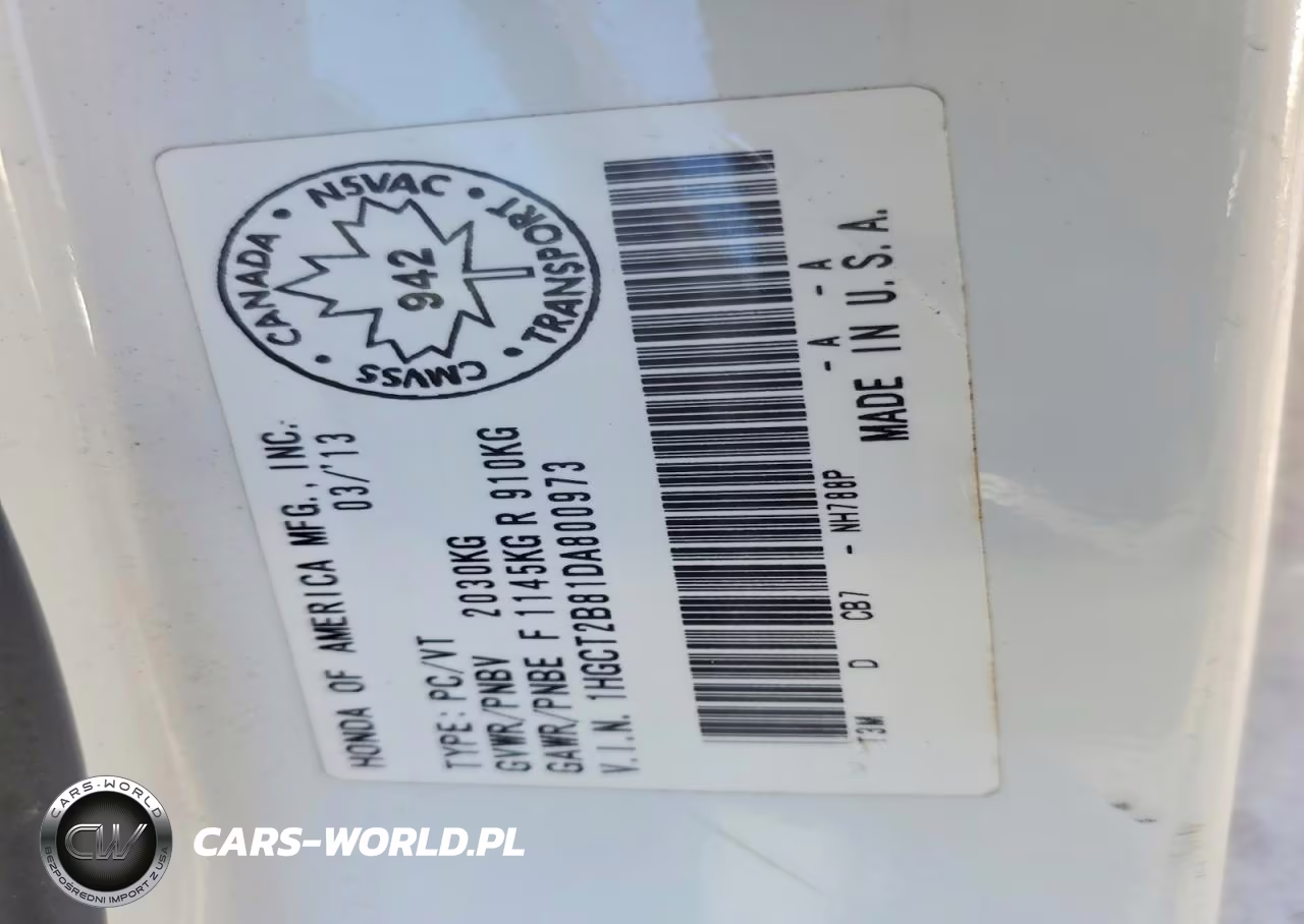 2013 Honda Accord Exl VIN:1HGCT2B81DA800973 - 12