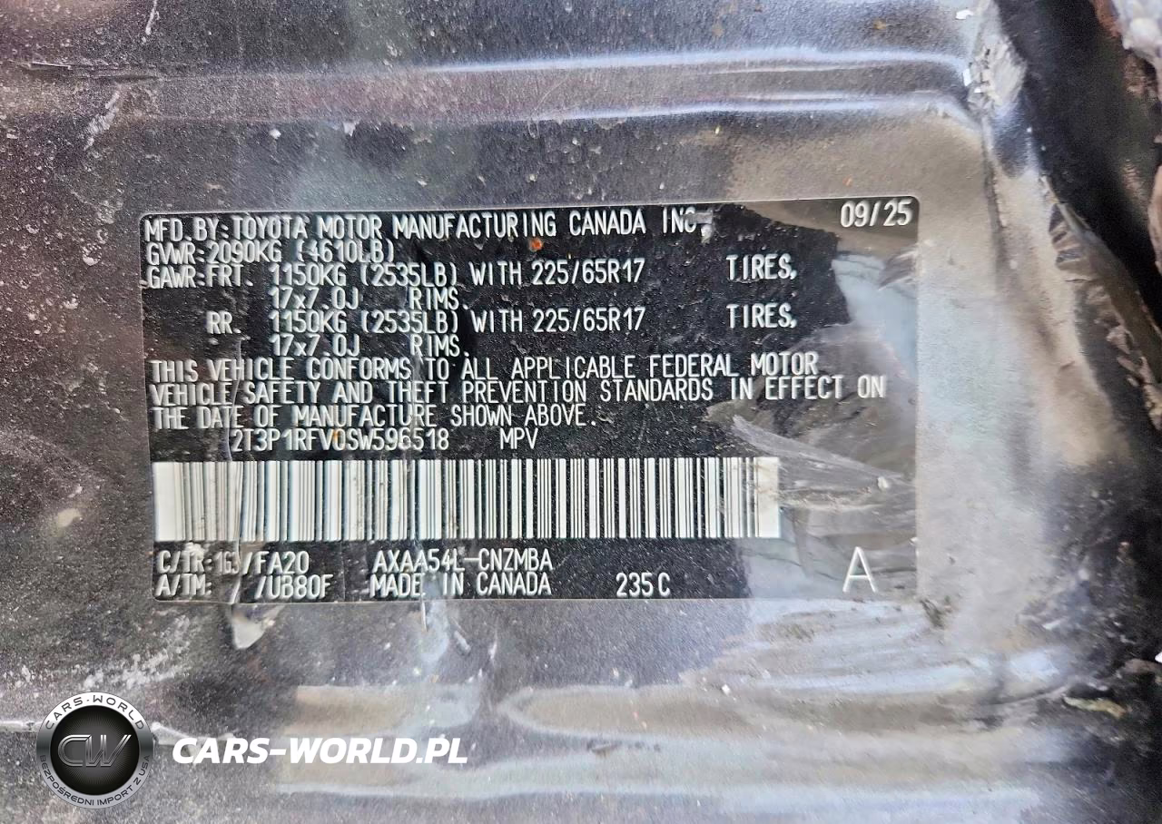 2025 Toyota Rav4 Xle VIN:2T3P1RFV0SW596518 - 13