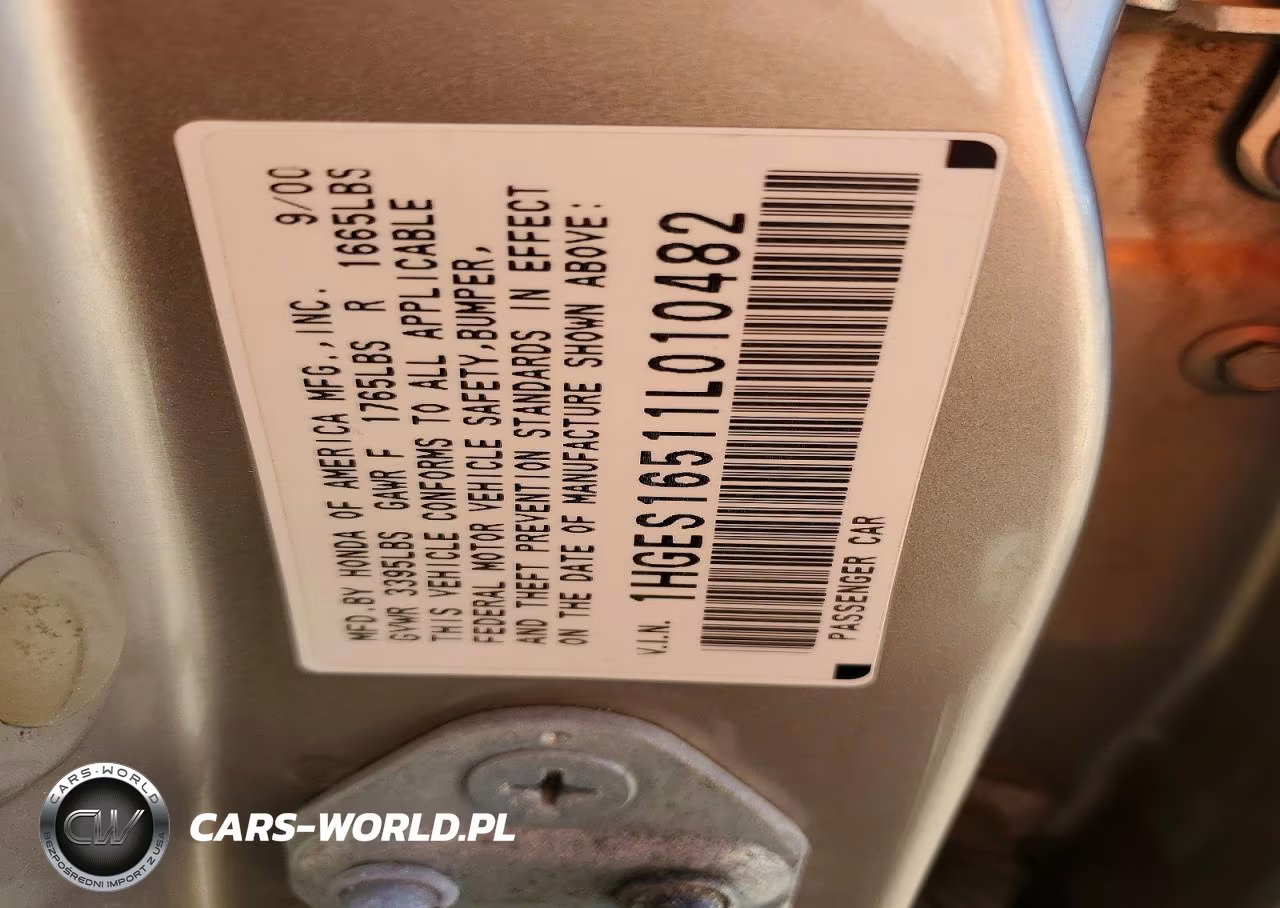 2001 Honda Civic Lx VIN:1HGES16511L010482 - 12