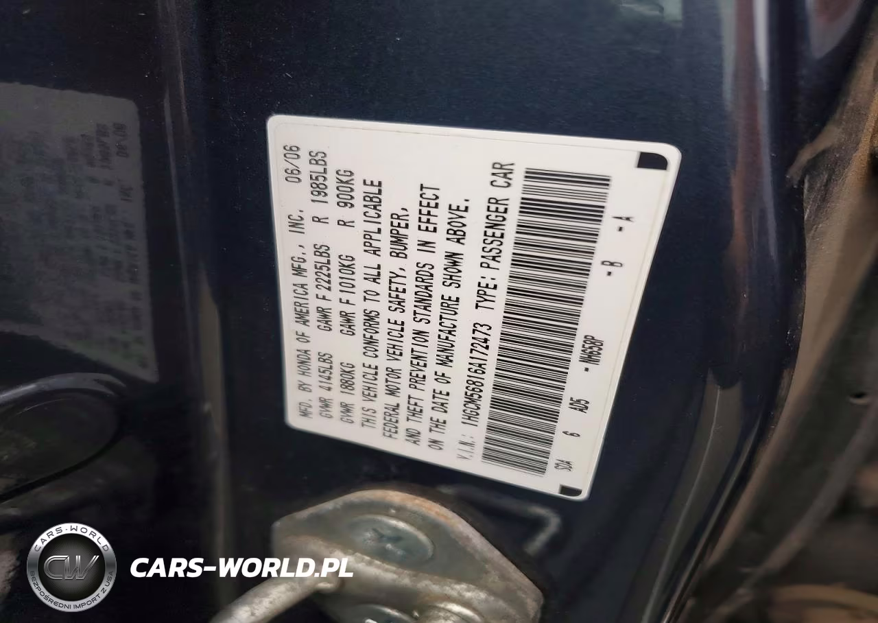 2006 Honda Accord Ex VIN:1HGCM56816A172473 - 12