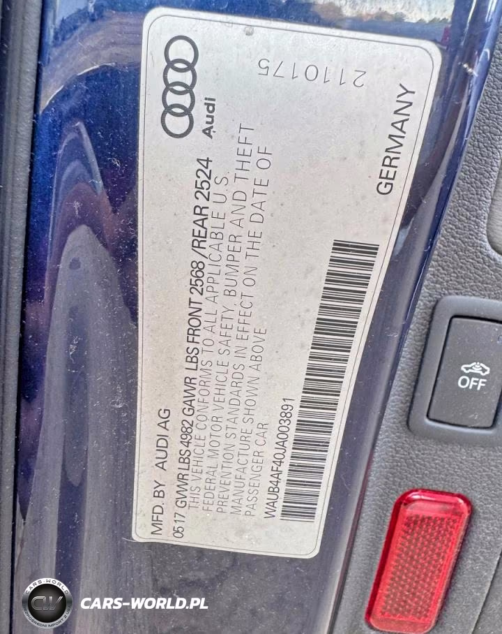 2018 Audi S4 Premium Plus VIN:WAUB4AF40JA003891 - 10
