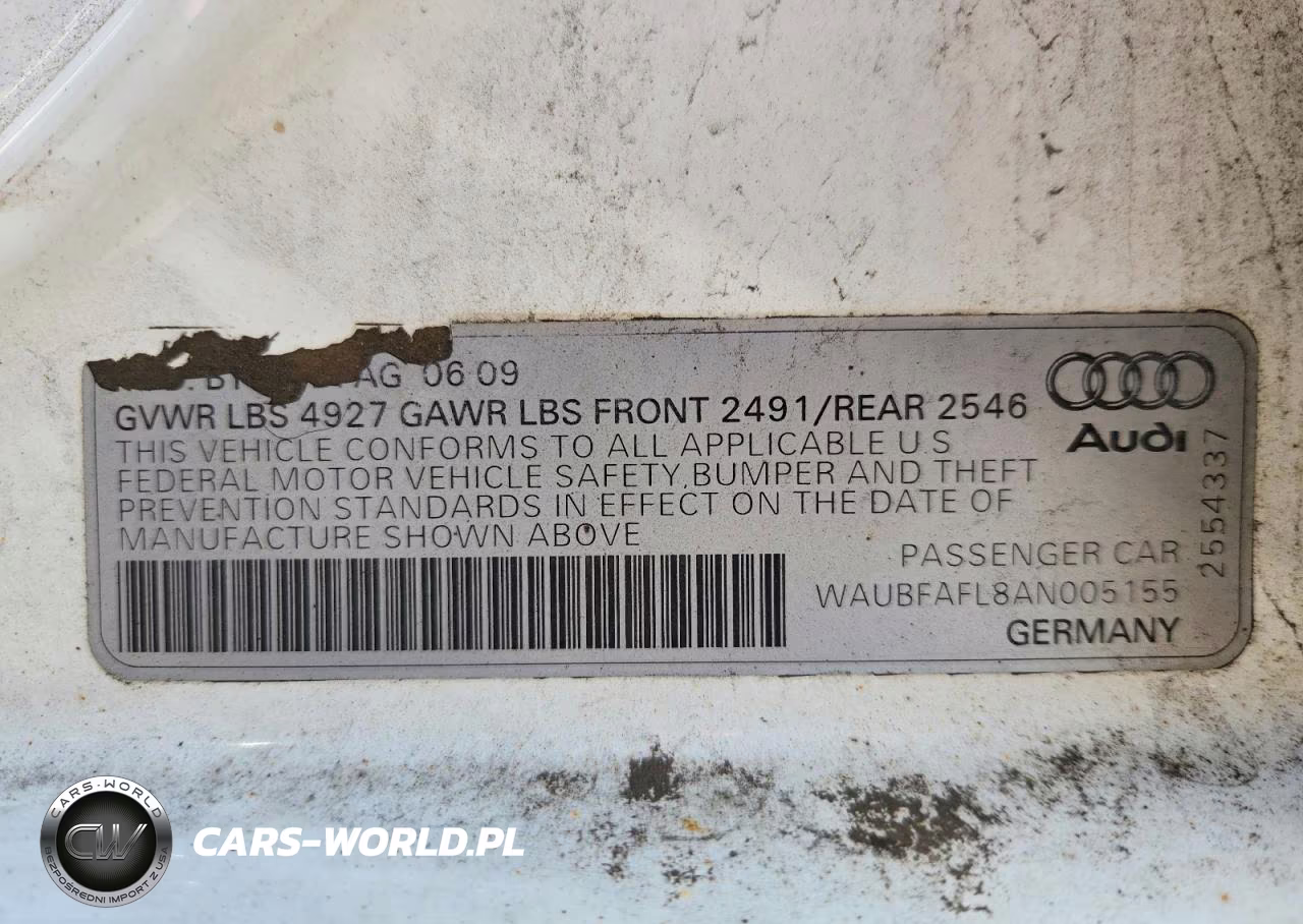 2010 Audi A4 2.0T VIN:WAUBFAFL8AN005155 - 12