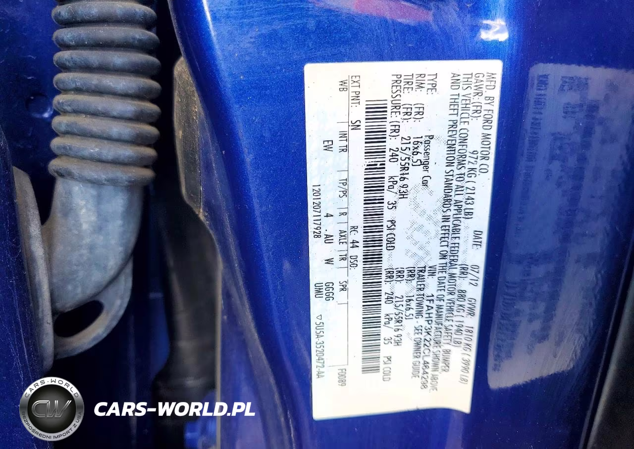 2012 Ford Focus Se VIN:1FAHP3K22CL464298 - 12