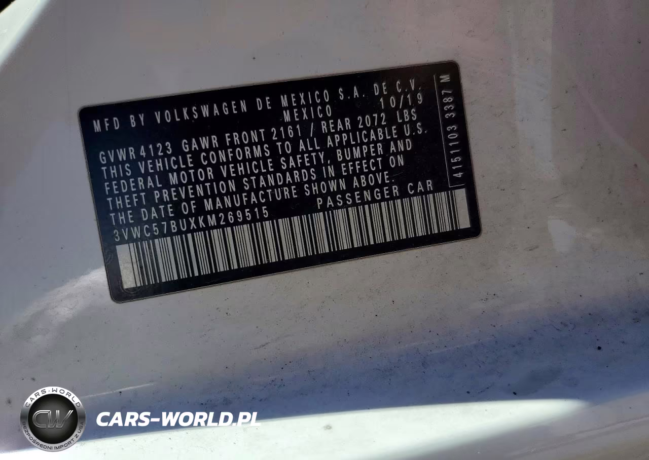 2019 Volkswagen Jetta S VIN:3VWC57BUXKM269515 - 12