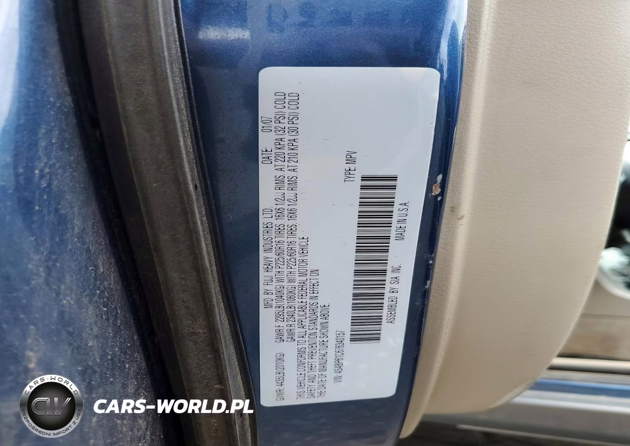 2007 Subaru Outback Outback 2.5I VIN:4S4BP61C676340157 - 12